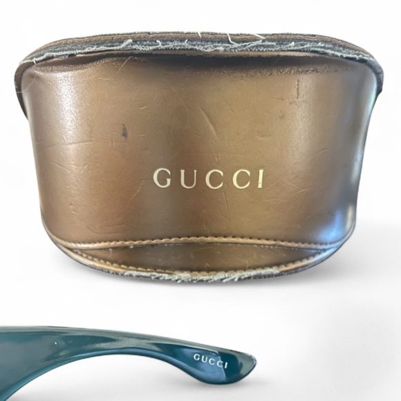Y2K ICONIC GUCCI Vintage Sunglasses Teal  Oversize Wrap GG2961/S - Picture 7 of 11